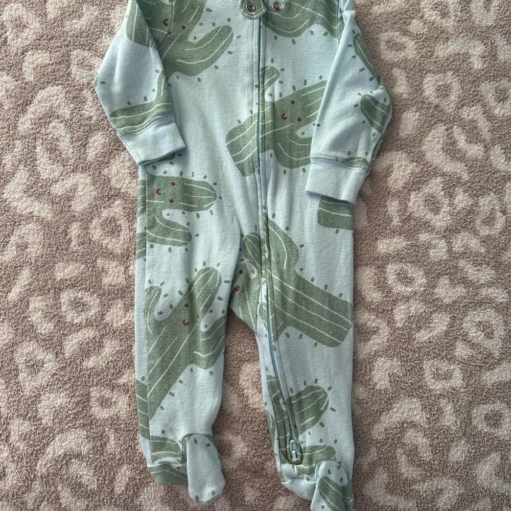 Carter's Green Cactus Print Footie
